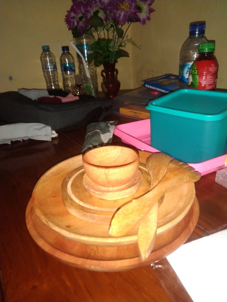 Paket 20 Pcs Mangkok Sambel Kayu Mahoni 6 Cm