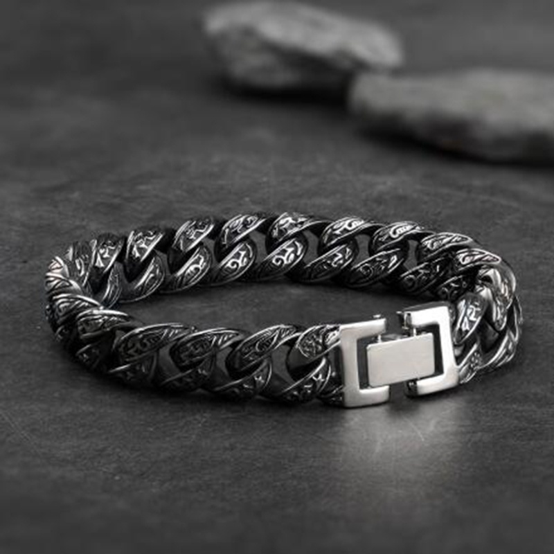 High Quality Bracelet for Men Stainless Steel Vintage Link Chain Bracelet Jewelry