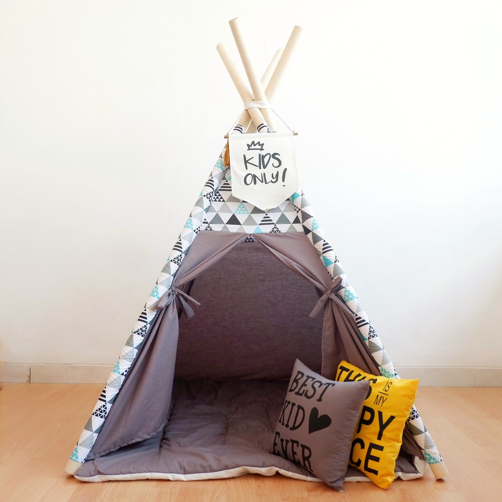 Teepee Tent Tenda Anak  Triangle Tosca Mix Grey tenda 