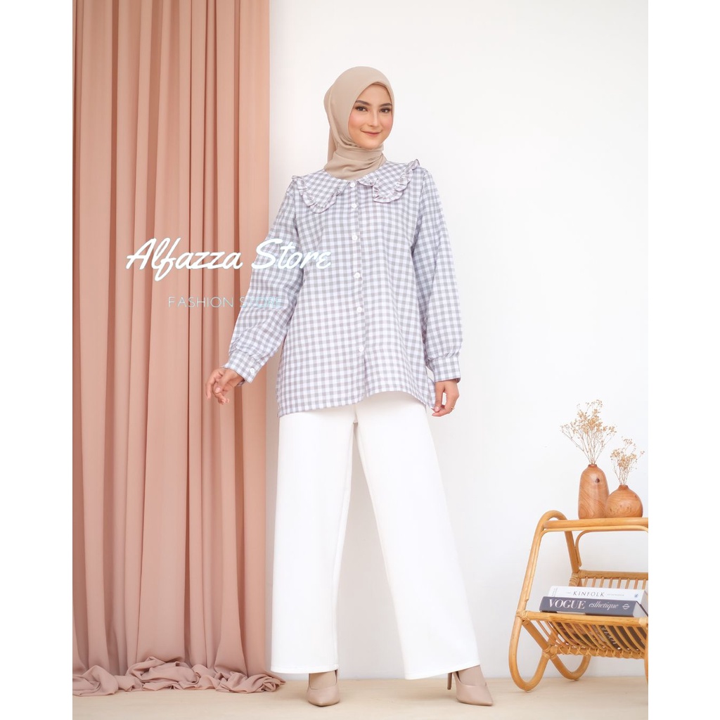 ALFAZZA STORE - SITA TOP / KEMEJA ATASAN BLOUSE WANITA - BIGSIZE FIT TO XL - KATUN PREMIUM - TERMURAH - BIGSIZE