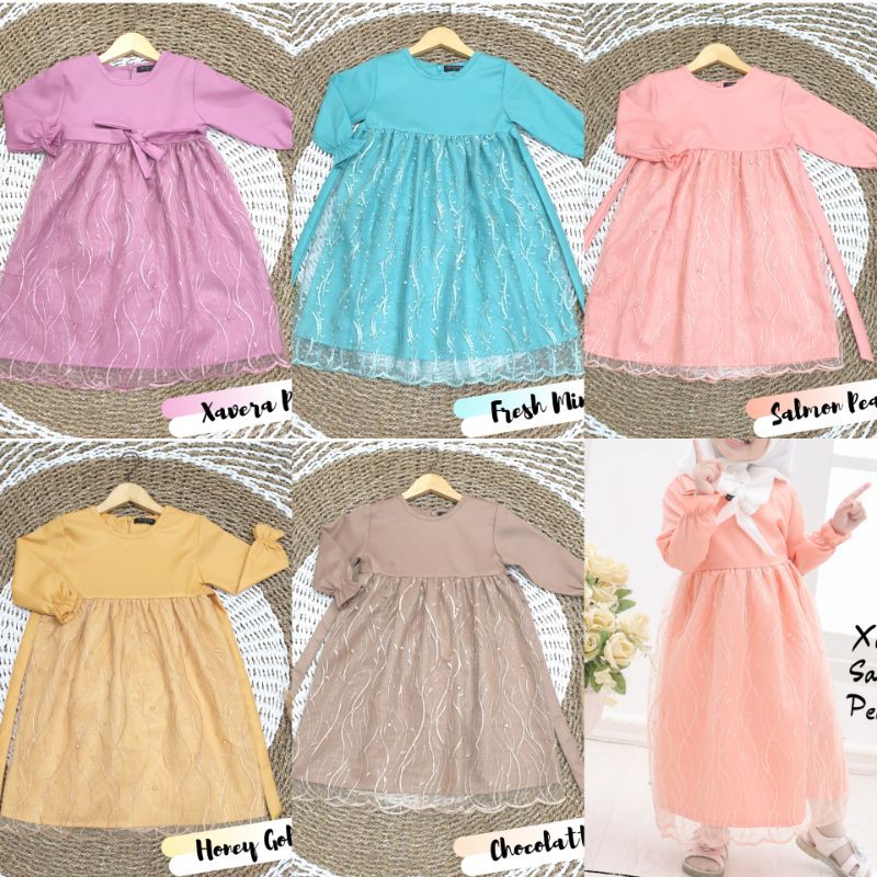 XAVERA TILLE PEARL by ollet style gamis anak tille mutiara premium