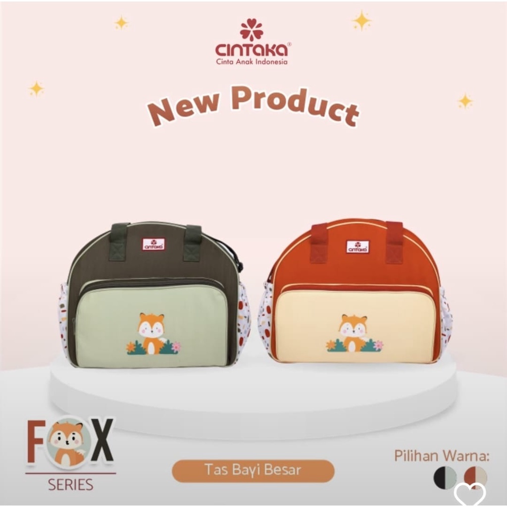Cintaka Tas Bayi Besar Saku Print Fox Series - CBT 2851