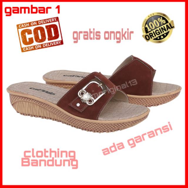  Sandal  sendal slop selop  ibu ibu teplek casual wanita  