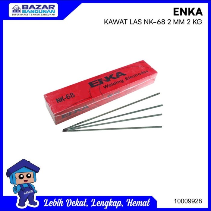 BY NIKKO KAWAT LAS LISTRIK WELDING ELECTRODES ELEKTRODA ENKA NK 68 NK68 2.0 MM