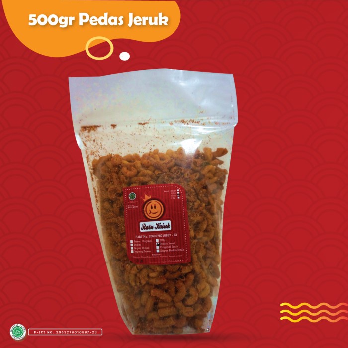 

MURAH Makaroni 500gr (makaroni goreng kriuk kres) by Ratu Kriuk - Pedas Jeruk