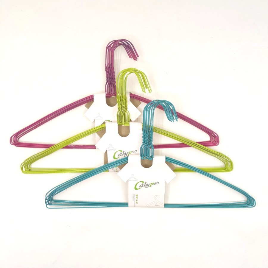 Hanger Baju Warna Stainless Steel 1 pak isi 10 pcs 41 cm / hanger baju anti karat  [SS]