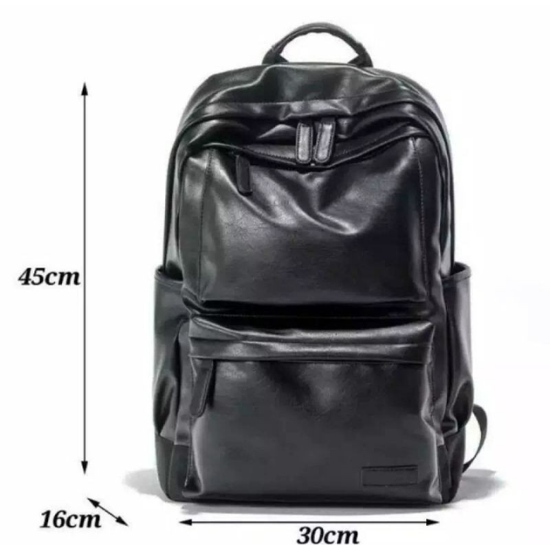 Tas sekolah tas ransel kulit fashion korea tas ransel besar muat untuk laptop tas sekolah kuliah
