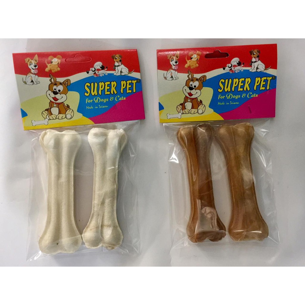 snack tulang anjing - pressed bone 5&quot; - RB10052 - RB20052 - milk- natural