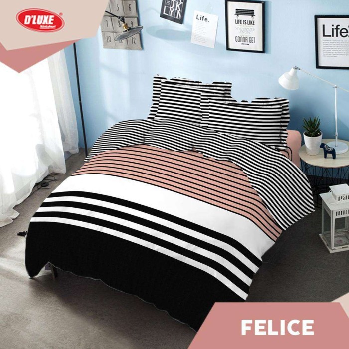 Bed Cover Rumbai Deluxe Kintakun Felice Ukuran 160x200 180x200 Bedcover Set Bedcover Set Murah Shopee Indonesia