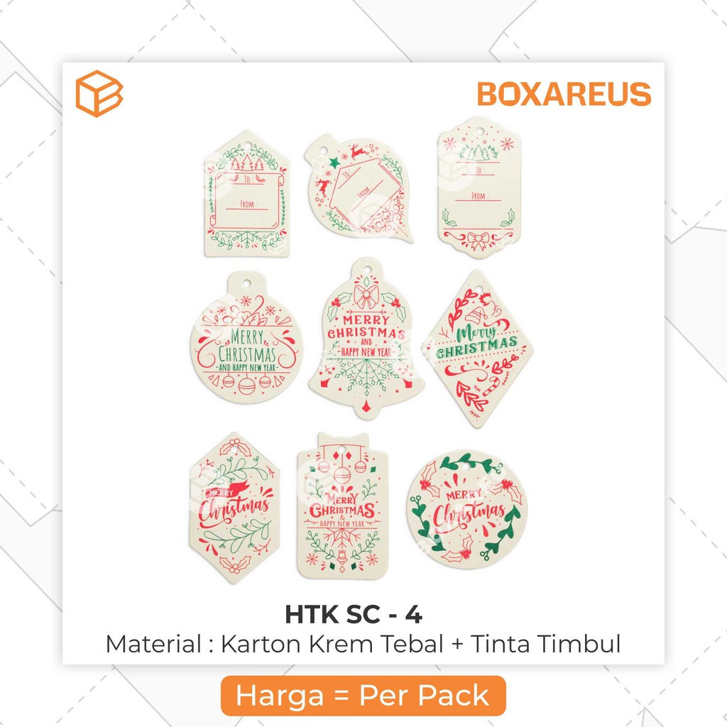 Hangtag Natal Hang Tag Christmas Kartu Ucapan Box Hampers | HTK SC