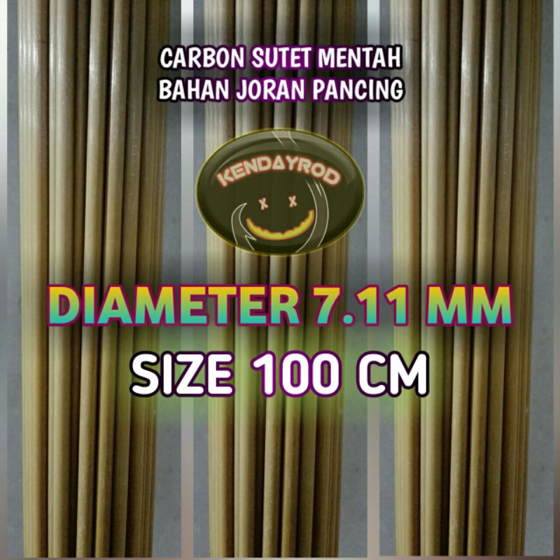 CARBON SUTET MENTAH 7.11 MM 100 CM