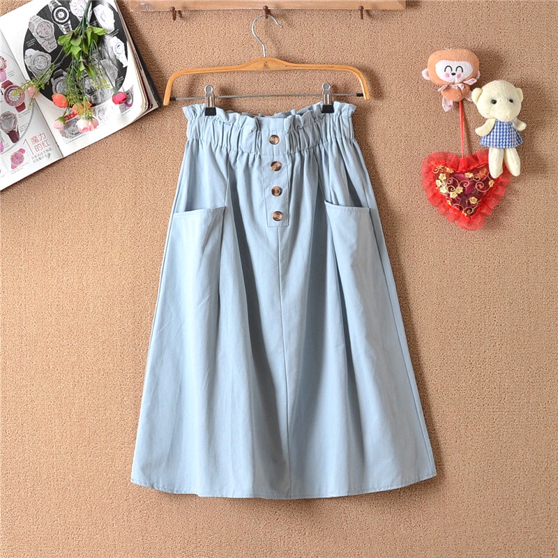 [UNI 029] ROK PANJANG | ROK KOREA | FASHION SKIRT KOREA | ROK SUEDE KANCING | ROK PREMIUM