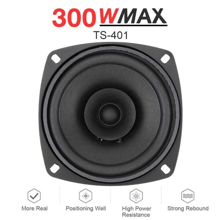 Pcinener Speaker Mobil HiFi 4 Inch 300W 1 PCS - TS-401 - Black