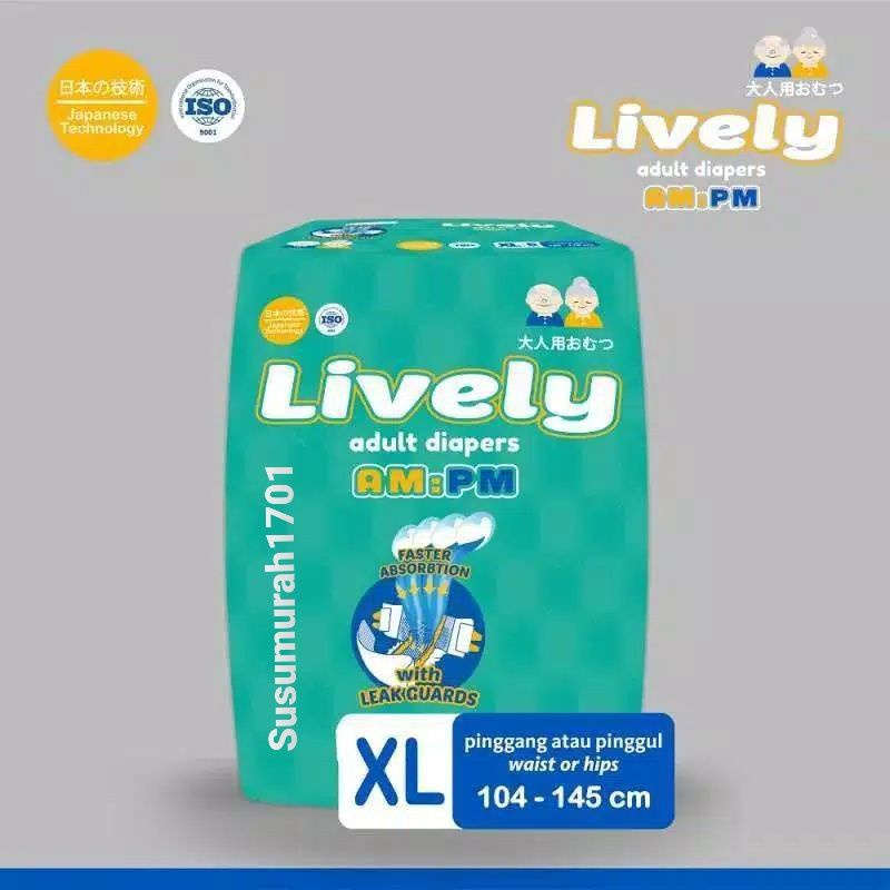 LIVELY Popok Dewasa Perekat M8/L7/XL6