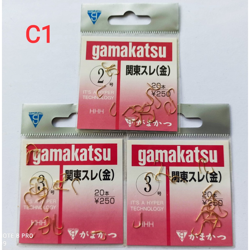 C1 # Kail Pancing Gamakatsu Barbless Gold