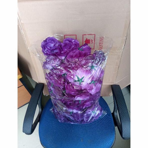 Rose Tanpa Tangkai Isi 100 Pcs . Bunga mawar mak artificial. Kepala ma