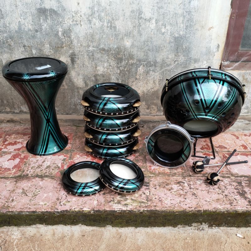 Jual 1 Set Alat hadroh Lengkap Darbuka 9 inch Produk ANOM Hadroh Jepara