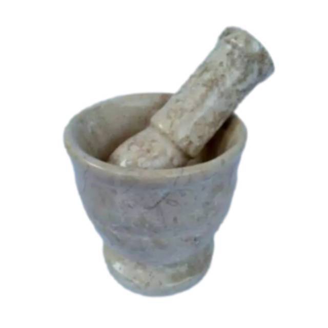 (BISA COD) MORTAR &amp; PESTLE MARMER - ALAT PENUMBUK &amp; LUMPANG GERUSAN OBAT BATU MARMER - TUMBUK BUMBU