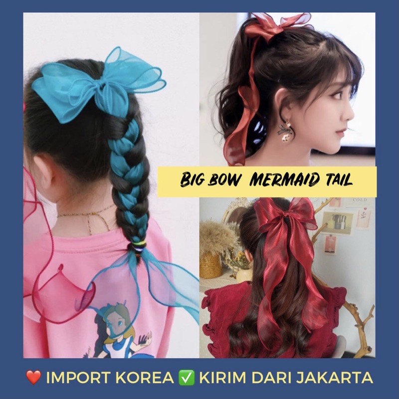 COD JEPITAN KOREA PITA MERMAID JEPIT RAMBUT ANAK SET 2pcs JEPITAN KOREA IKAT RAMBUT KOREA IKAT RAMBUT Anak