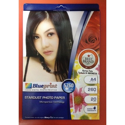 

Stardust Photo Paper BluePrint Kertas Foto Stardust A4 260gsm 5760dpi