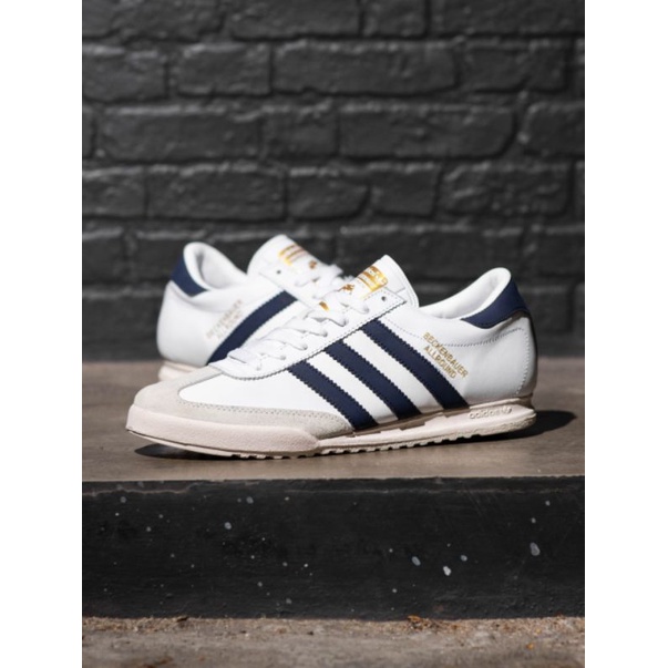 Adidas Beckenbauer White Navy Original Indonesia 100% Bnwb, Sepatu Running Pria / Sepatu Olah raga Pria