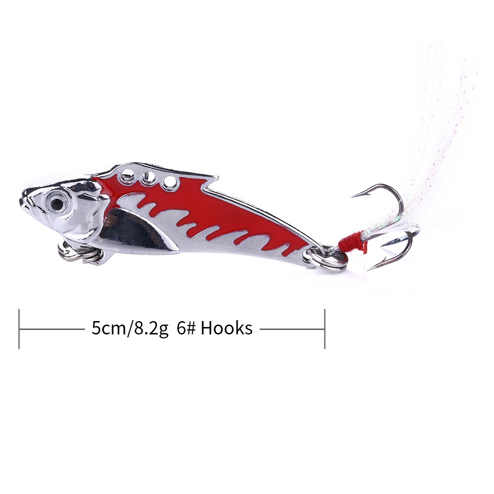 HENGJIA 10pcs 5cm/8.2g VIB umpan pancing  sequin swimbait metal ikan bass bait ikan fishing lure