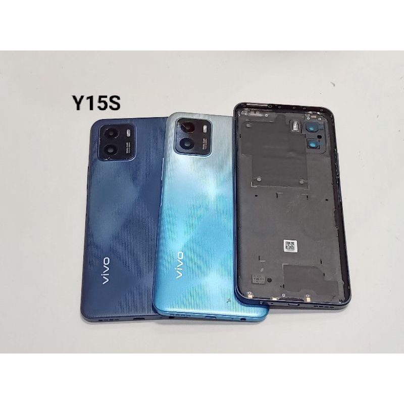 BACKDOOR BACK COVER KESING CASING HOUSING TUTUP BELAKANG VIVO Y15S V2120 PLUS TOMBOL ON OFF VOLUME POWER ORIGINAL