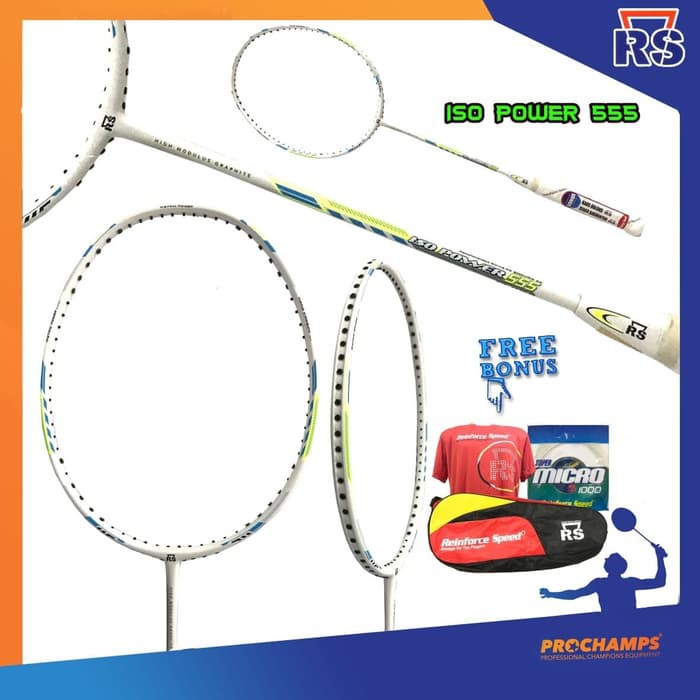 Rs Iso Power 555 Raket Badminton Original