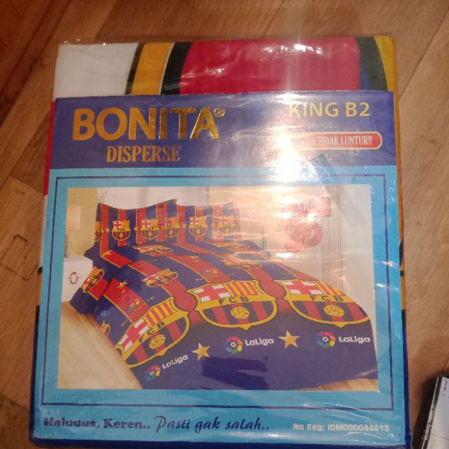 Sprei Bonita Barcelona Barca King 180x200 No.1 / Queen 160x200 No.2 Tinggi 20