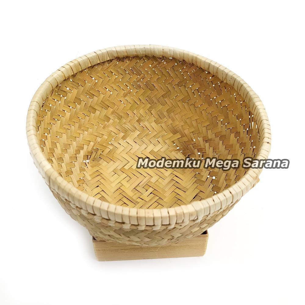 Rice Bowl Wakul Nasi Ceting Bakul Tempat Nasi Anyaman Bambu - D18 cm