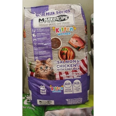 Cat Food MARKOTOPS Kitten and Mother 20 kg Salmon Chicken ( GOJEK) makanan Kucing murah