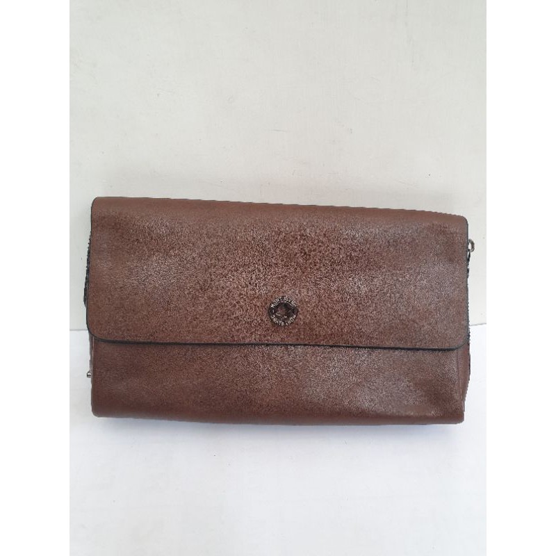 Clutch Kulit / Dompet Pria Montblanc Dark Brown