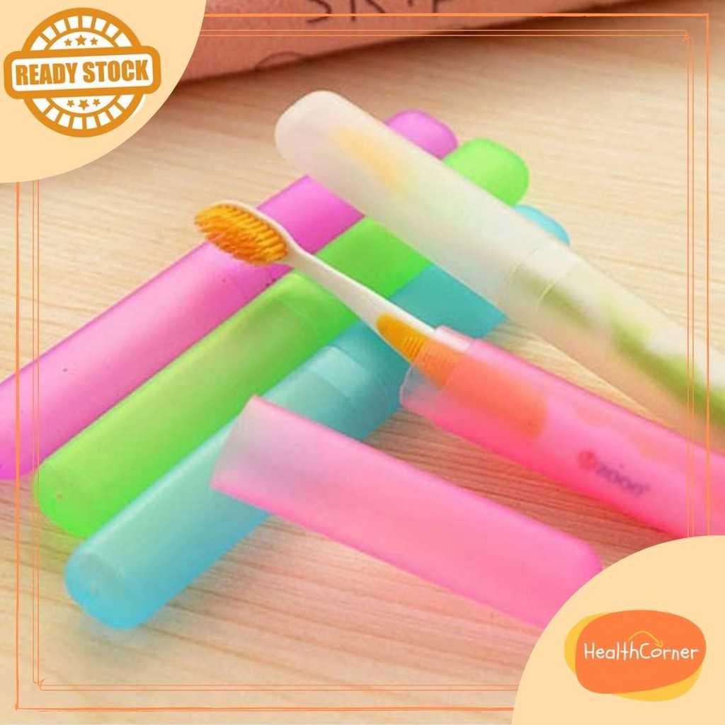 Tempat Penyimpanan Sikat Gigi Traveling Polos / Karakter Lucu Travel Organizer Simpan sikat Odol RANDOM
