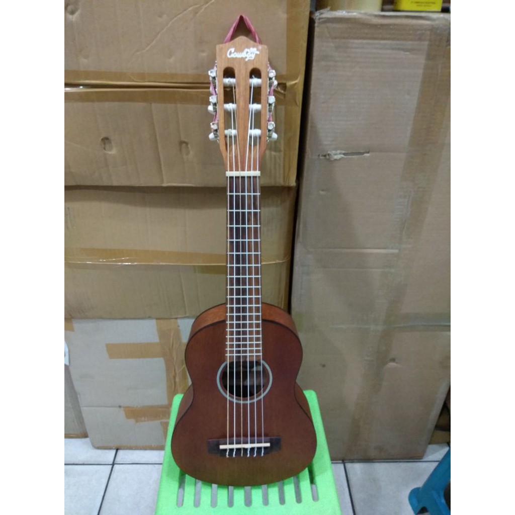 Gitarlele merk Cowboy Original Tipe Gk-6 NS Brown Senar Nylon Senar 6 Gitar lele Jakarta Murah