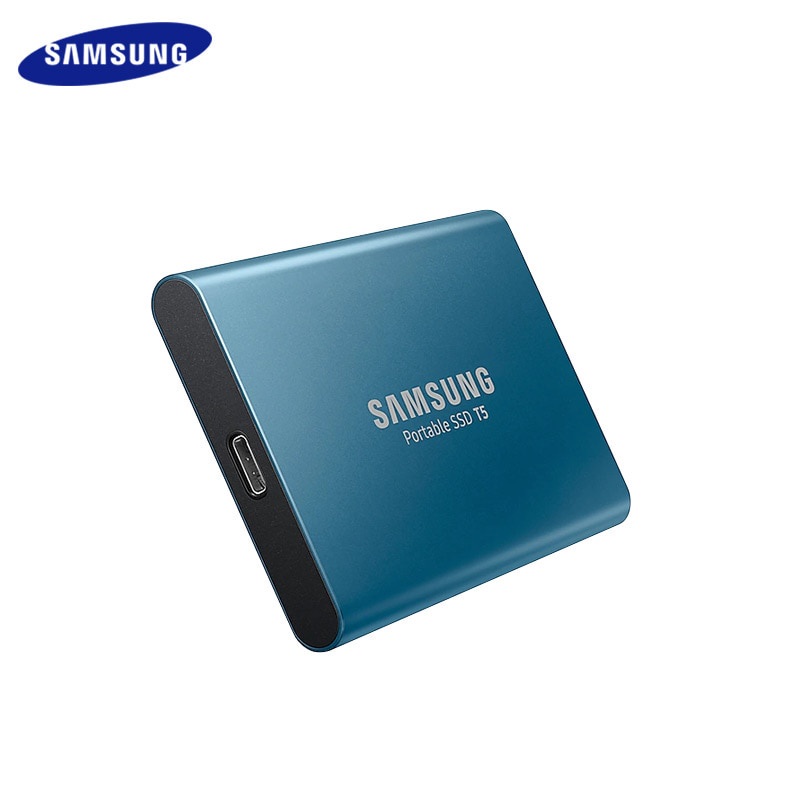 Samsung Hardisk Eksternal SSD T5 500GB USB 3.1 Ke Tipe-C Warna Biru