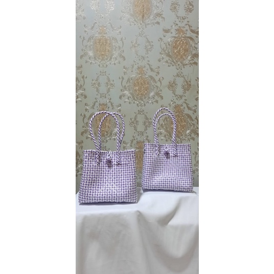 Tas anyaman plastik jali ecobag modis cantik kekinian
