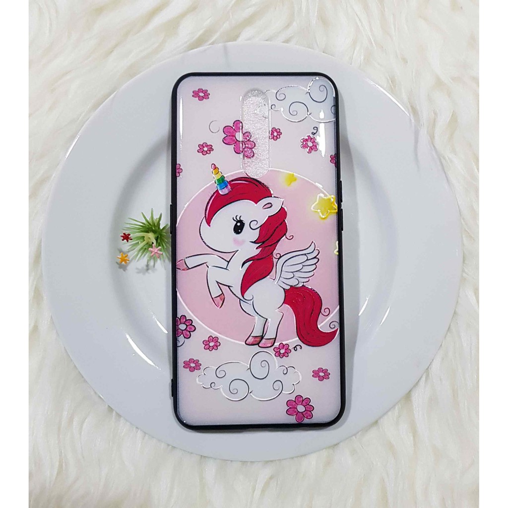 CASE SAMSUNG M10 / M20 / M30 / A10 /  A30 / A50 / A7 2018 / J4 PLUS / J6 PLUS PINK UNICORN