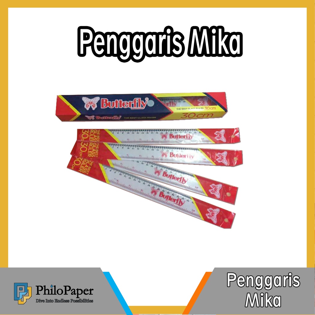 

ATK ~ Penggaris Butterfly 30cm Plastik Mika Ori 100% / Ruler 15 20 30 cm
