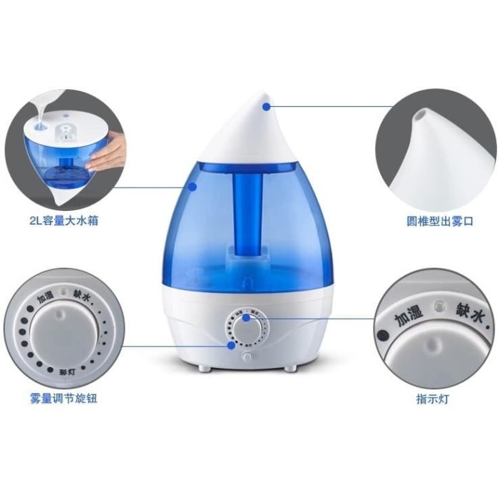 Air Humidifier Diffuser Pelembab Udara Aroma Therapy Aromaterpi Alami