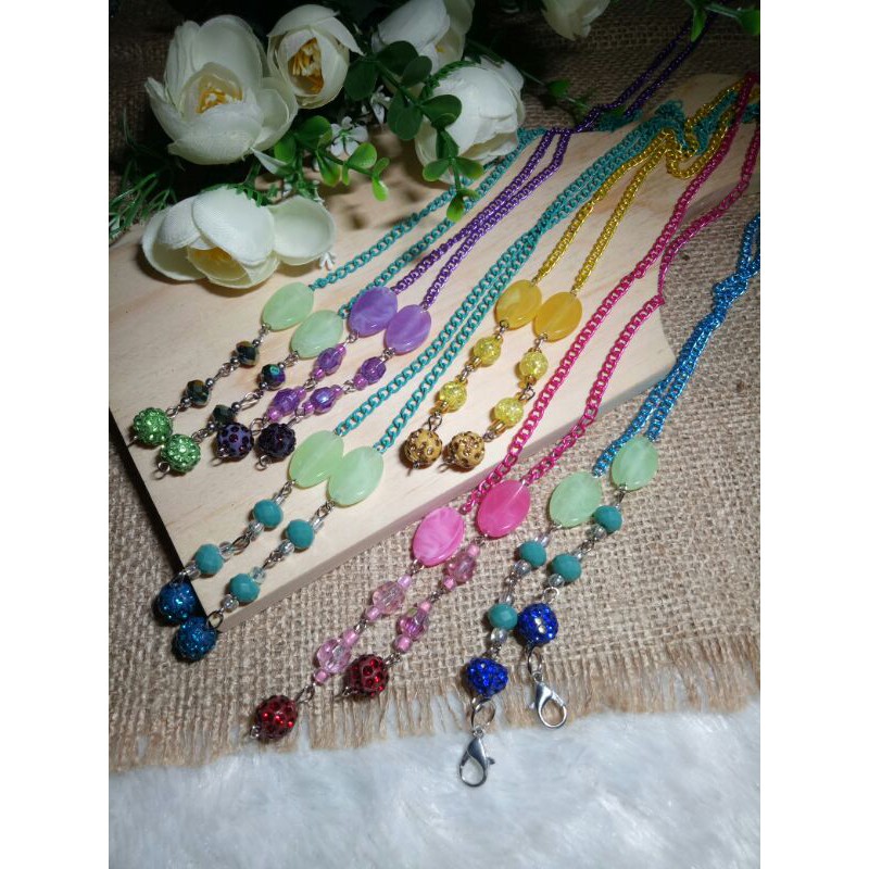 kalung masker boldi rantai warna