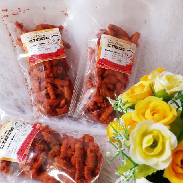 

Keripik usus 100 gr 12 bungkus bonus 1