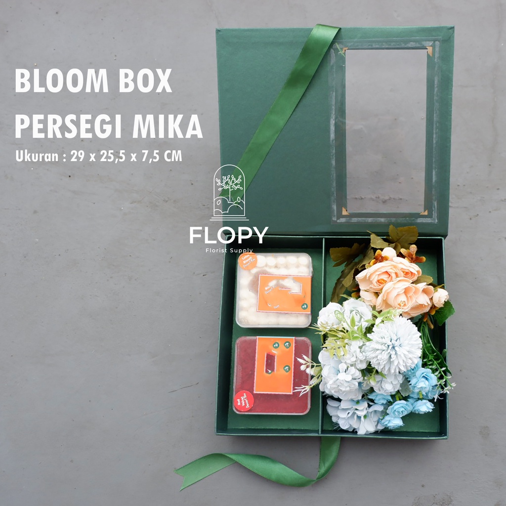 Bloom Box Kotak Jendela Mika / Kotak Uang Money Box Mahar Kado Hadiah Kotak Hampers Kue