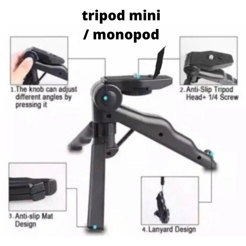 fotografi tripod mini hp monopod camera photography tripod shotgun