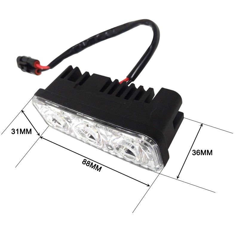 Lampu Mobil LED Anti Air Car Light Daytime Running Waterproof 1 Pair - DRL - OMRSG1BK Black