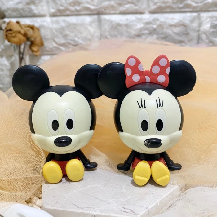 DEKORASI KUE ULANG TAHUN ANAK - DIS NEY CHARACTER MICKEY CAKE DECORATION 1 SET ISI 2