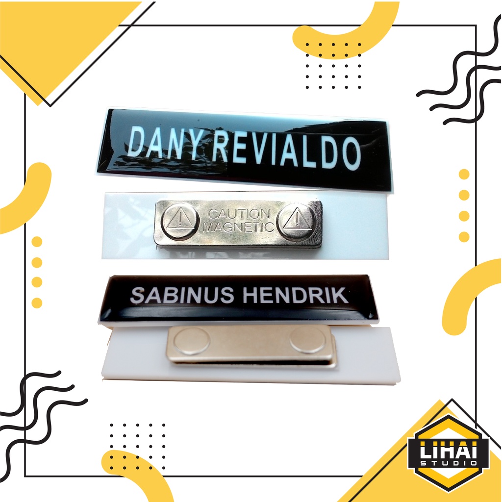 

Custom Free Design Cetak Name Tag Nama Dada Papan Nama Akrilik