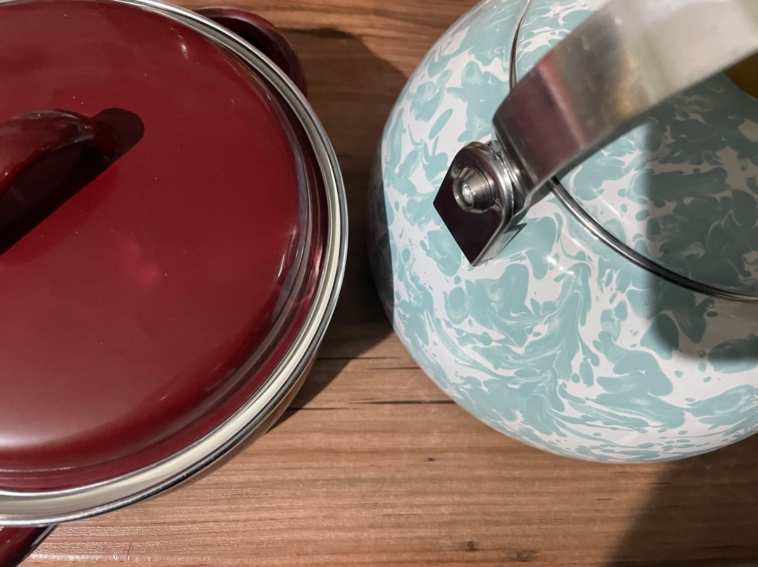 Kedaung Rome Swirl Teko Teh / Tea Kettle Sea Glass
