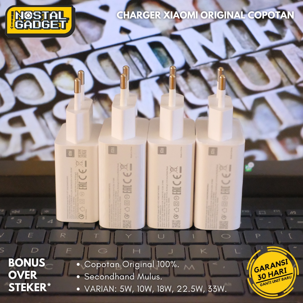 Charger Xiaomi Redmi Note 8 9 10 11 12  Pro 33W Original Copotan