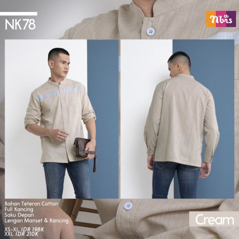KOKO NIBRAS NK 078 NK 78/NIBRAS TERBARU 2021 PROMO ORI/ATASAN KOKO PRIA LENGAN PANJANG