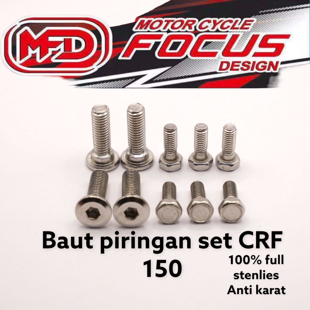 BUAT DISC PIRINGAN SET DEPAN BELAKANG CRF STENLIES